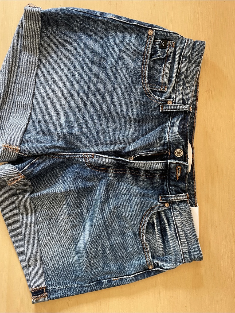 KanCan Blue Denim Cuffed Jean Shorts - NWT